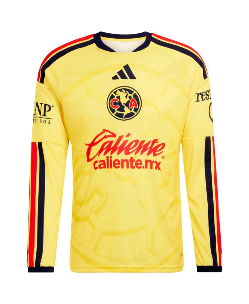 Men's Black Club America 2026/27 Home Replica Long Sleeve Jersey