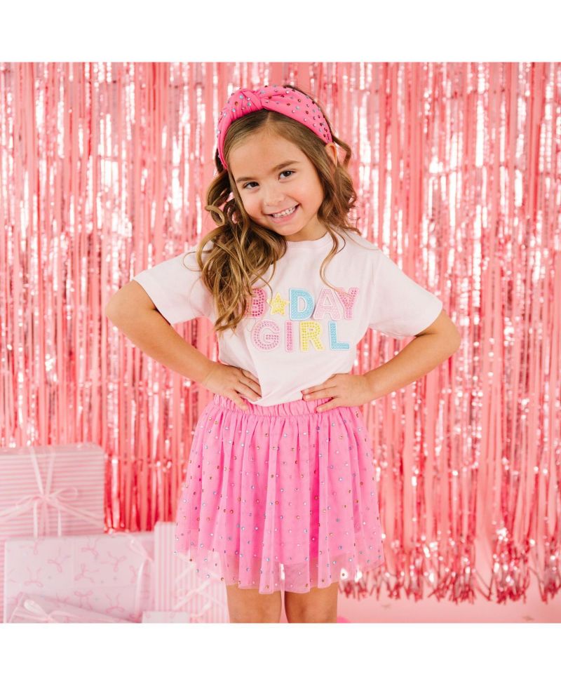 Baby Girls Raspberry Rhinestone Tutu