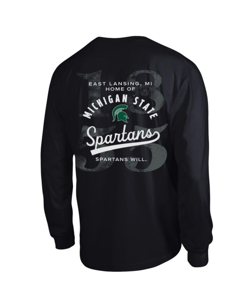 Men's Michigan State Spartans Laminated All-Star Long-Sleeve Relaxed-Fit T-Shirt