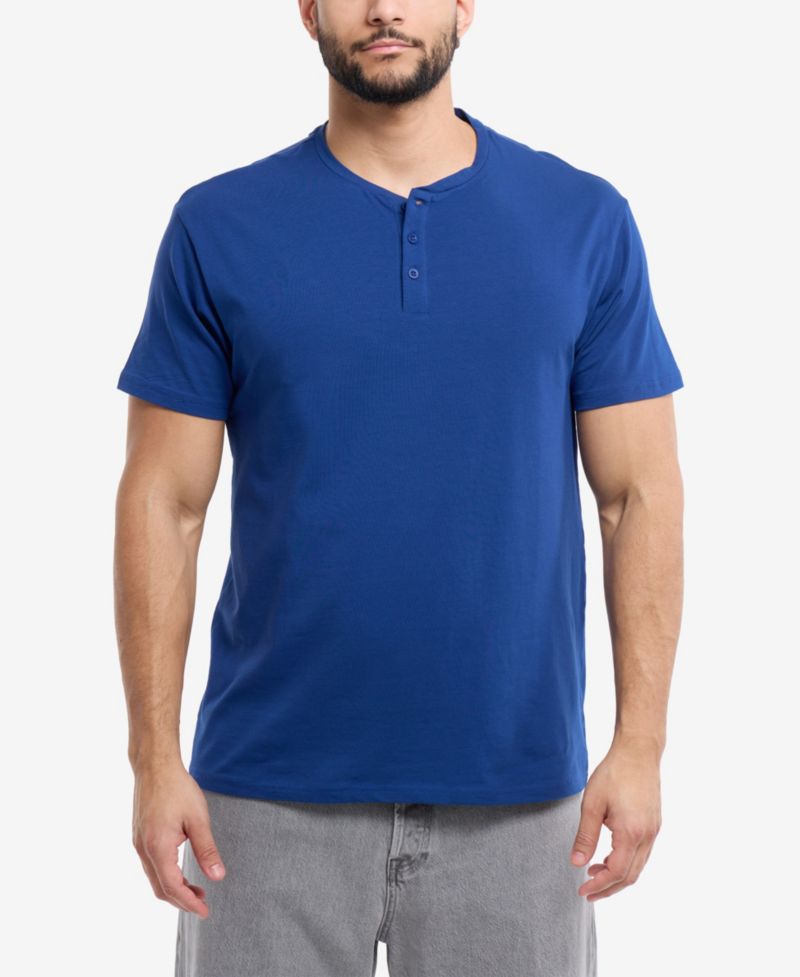Big & Tall Basic Henley Neck Short Sleeve T-Shirt
