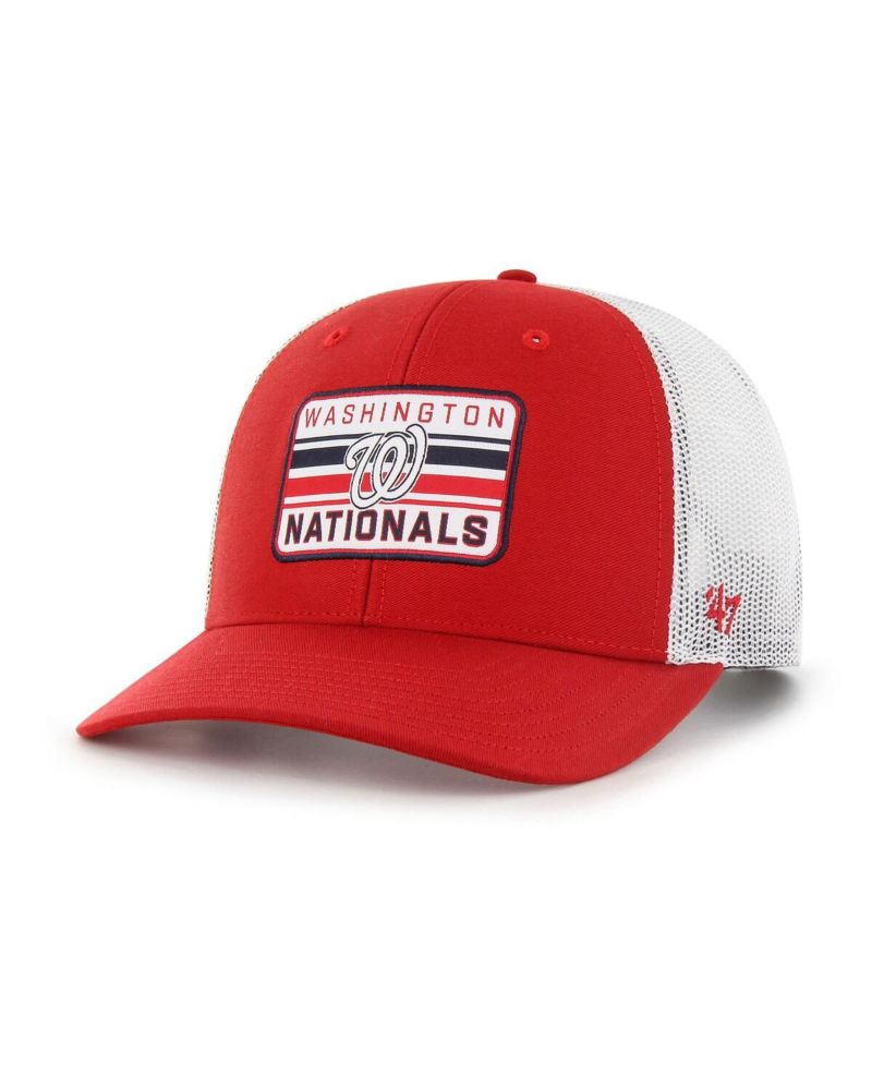 Men's Red Washington Nationals Drifter Trucker Adjustable Hat