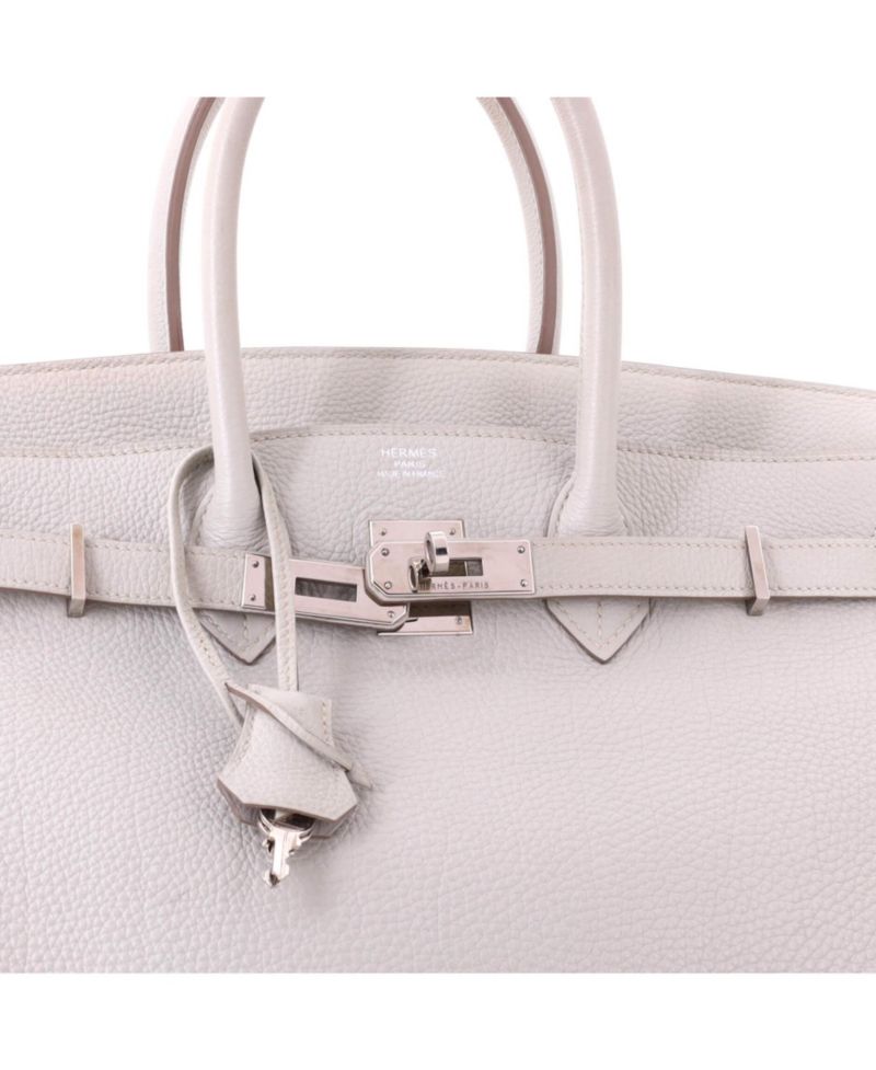 Birkin 35 Handbag Grey Togo with Palladium Hardware