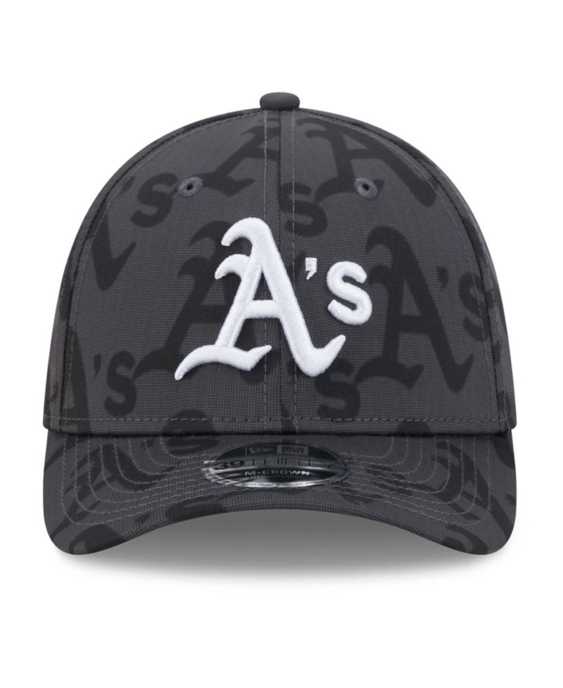 Men's Gray Athletics Halftone 39THIRTY Flex Hat