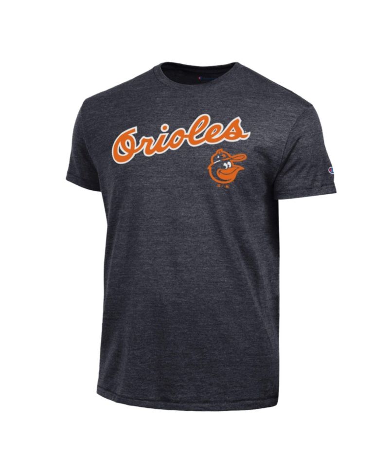 Men's Black Baltimore Orioles Cooperstown Wordmark Lockup Tri-Blend T-Shirt