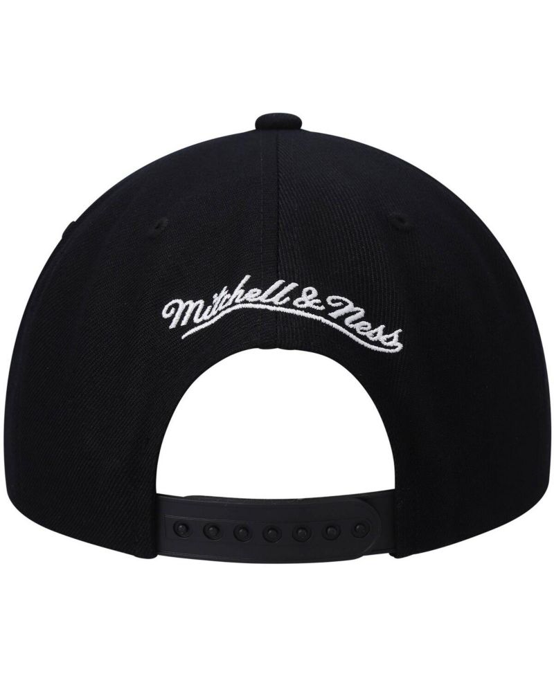 Men's Black Sacramento Kings Hardwood Classics Script 2.0 Snapback Hat