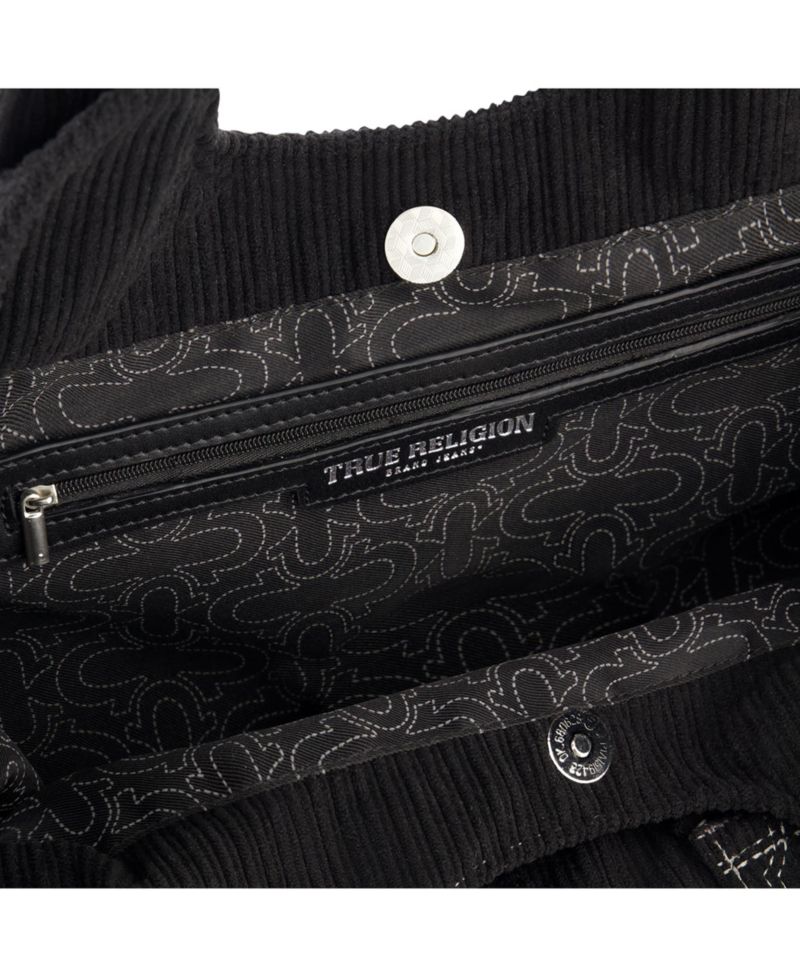 Horseshoe stitch Corduroy satchel.