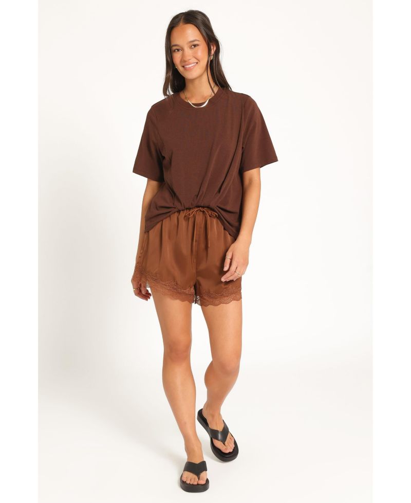 Women's Landon Front-Twist-Tuck Knit T-Shirt
