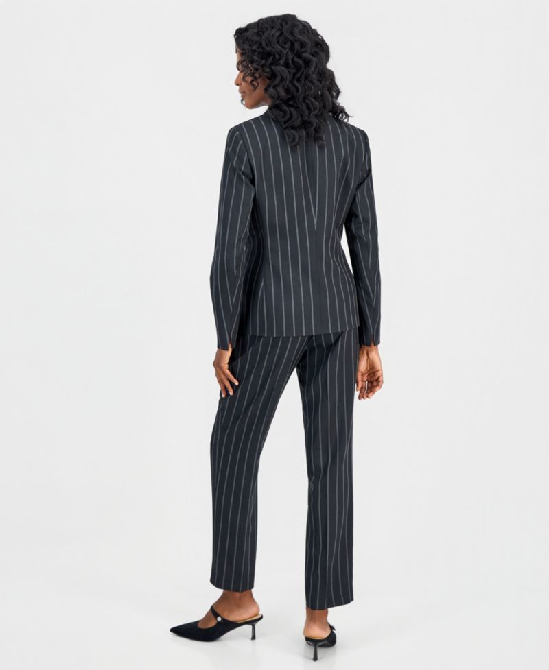 Women's Ava Straight-Leg Pinstripe Pants