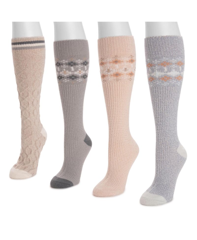 Women's Tall Microfiber Novelty Lounge Socks 4 Pack
