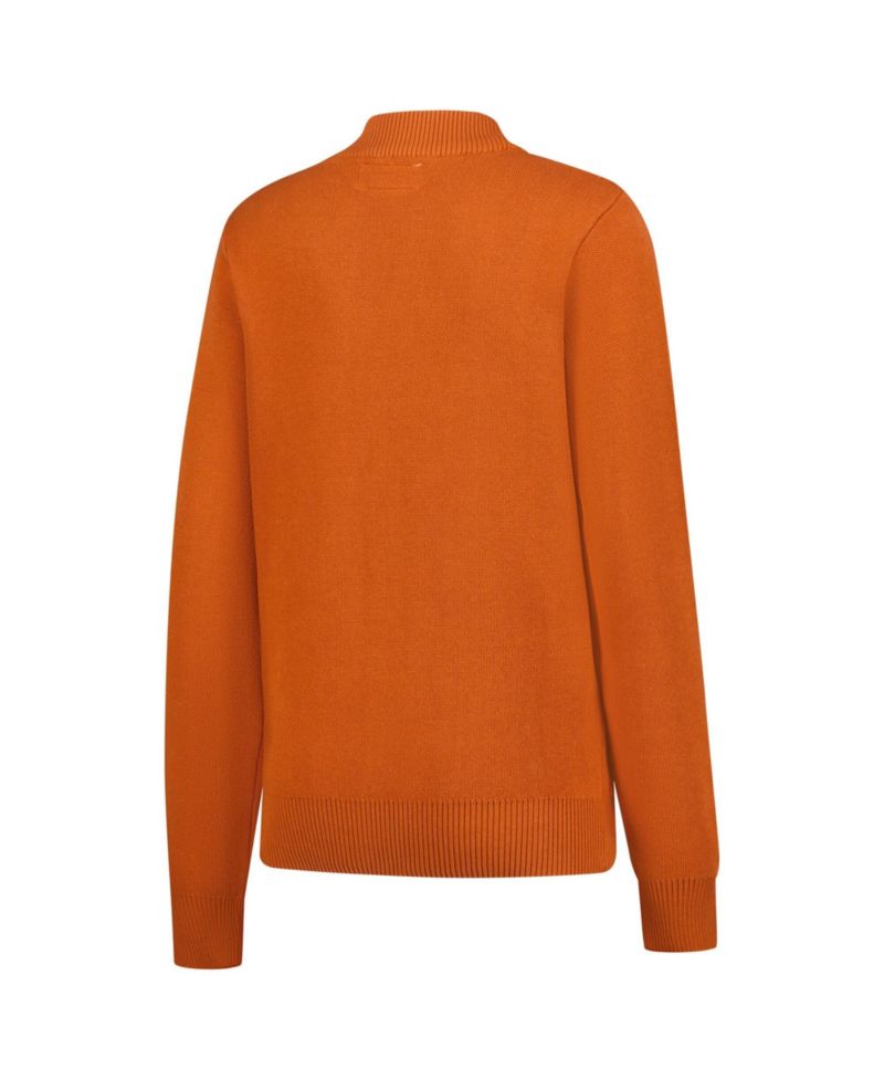 Men's and Women's Texas Orange Texas Longhorns Chenille Patch Cardigan