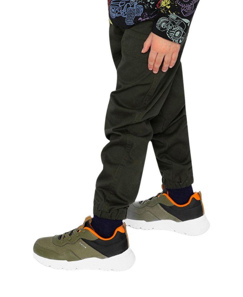 Baby Boys Stretch Canvas Jogger Pants Very Dark Green