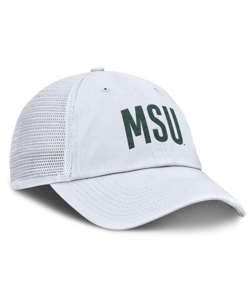 Men's White Michigan State Spartans Club Campus Trucker Adjustable Hat