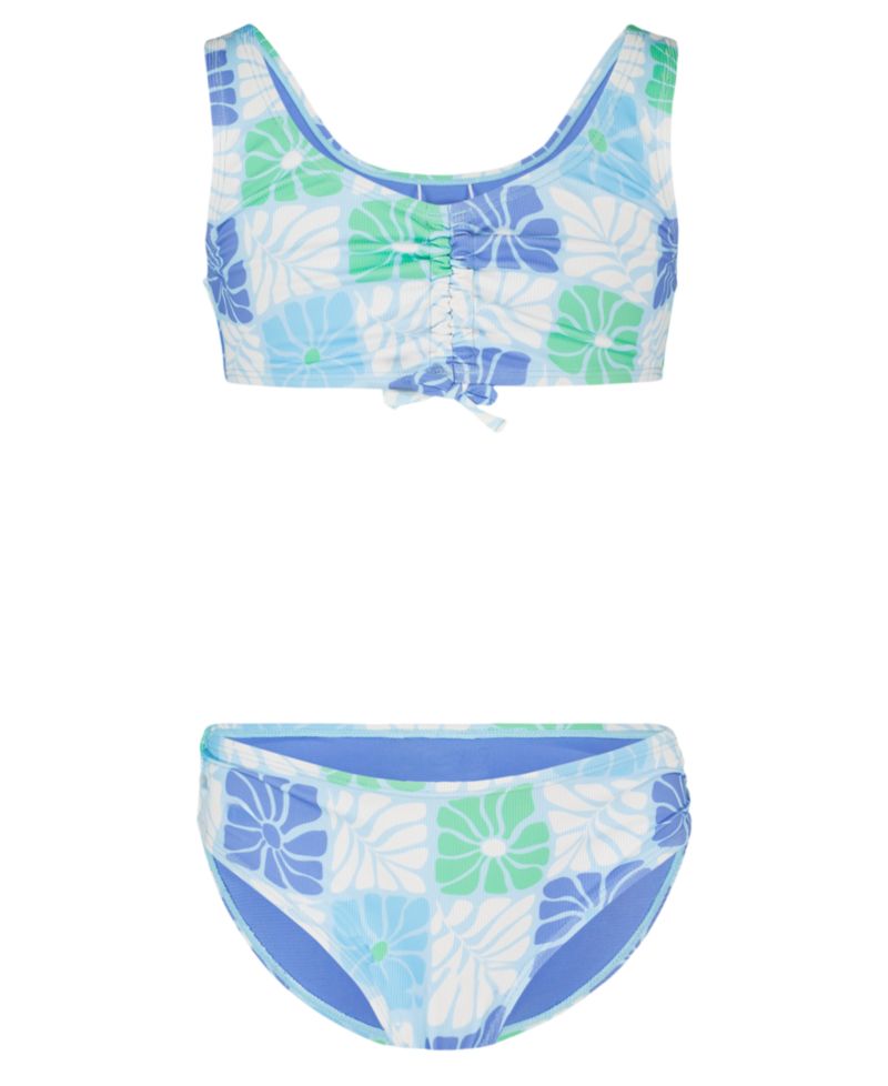 Girls' 8-16 Floral V-Neck Top & Bottoms Bikini, 2-Piece Set