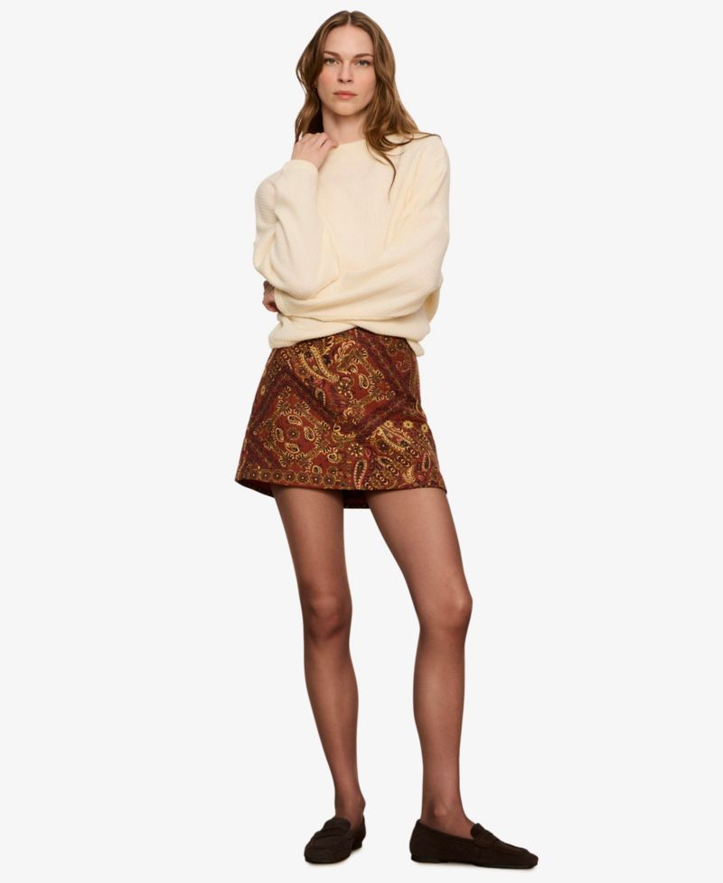 Women's Heirloom A-Line Mini Tapestry Jacquard Skirt