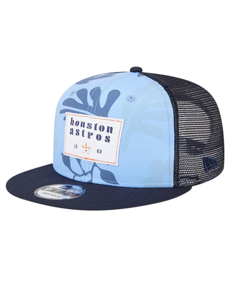 Men's Navy Houston Astros Bikini Bottom Trucker 9FIFTY Snapback Hat