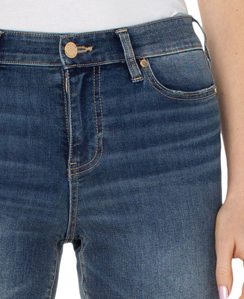Petite Kennedy Mid-Rise Straight Jeans
