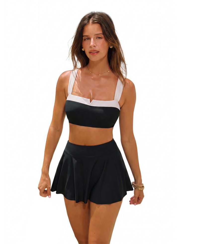 Women's Moderate Coverage Cross-Back Bikini Set