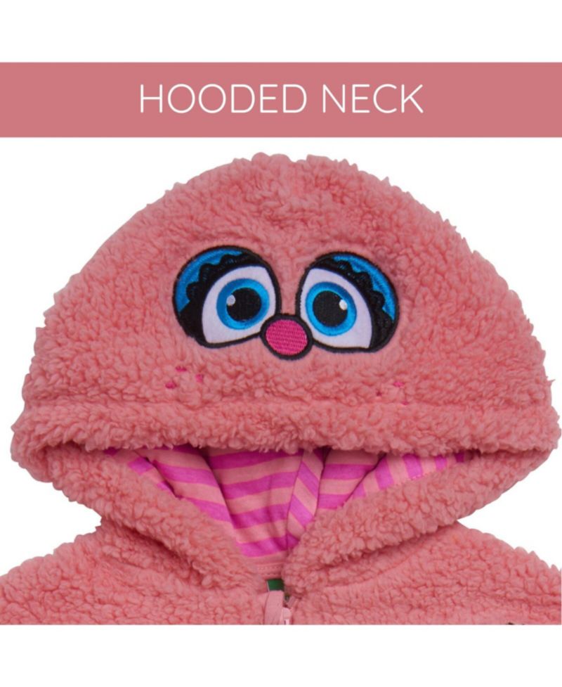Baby Girls Fleece Zip Up Hoodie to (12 Months - 7-8