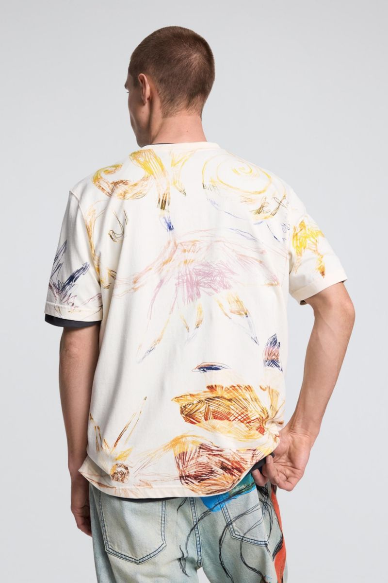 Men's Printed T-shirt with drawings