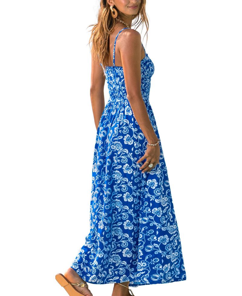 Women's Demure Floral Maxi Beach Dress