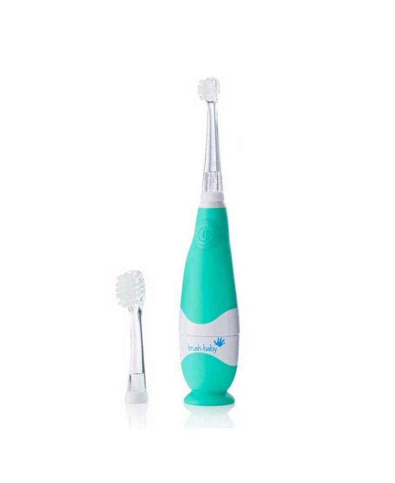 First Tooth Gift Set | Includes BabySonic Teal Electric Toothbrush, Baby's First Brush & Teether & Chewable Toothbrush