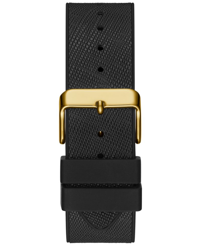 Men's Black Silicone Flex Strap Watch 51mm