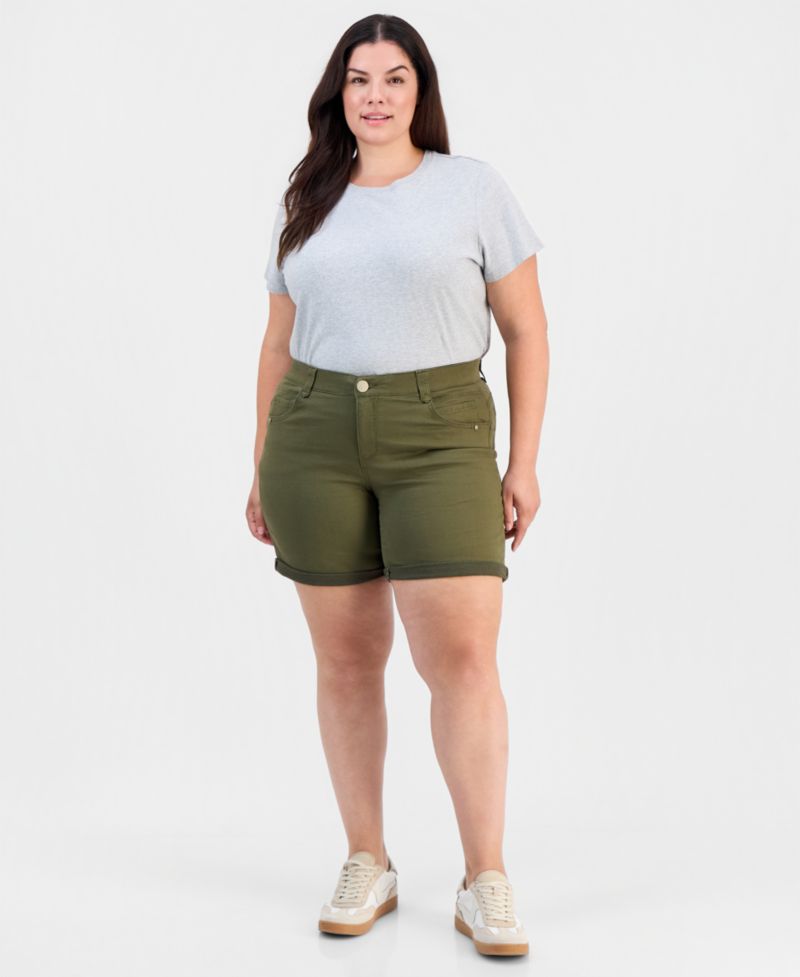 Trendy Plus Size AbSolution Mid-Rise Shorts