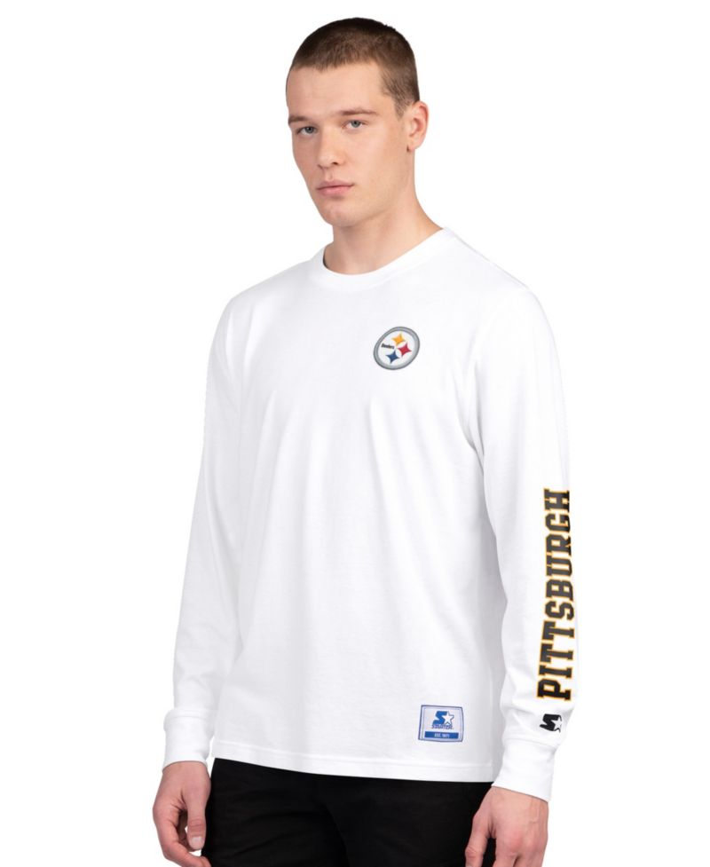Men's 2-Pack Black/White Pittsburgh Steelers Short Sleeve Long Sleeve Combo Pack T-Shirt