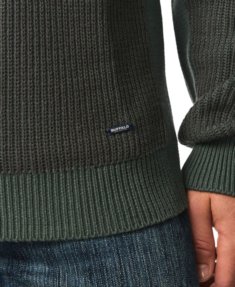 Men's Wiles Crewneck Waffle-Knit Sweater