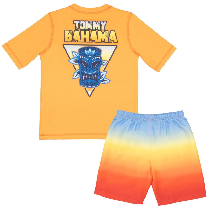Big Boys Rash Guard and Swim Trunks 2-Piece Swimsuit Set