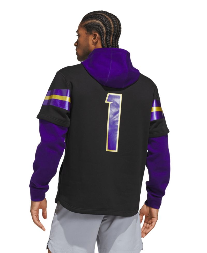 Men's Black Washington Huskies Dawgs Strategy Jersey Hoodie