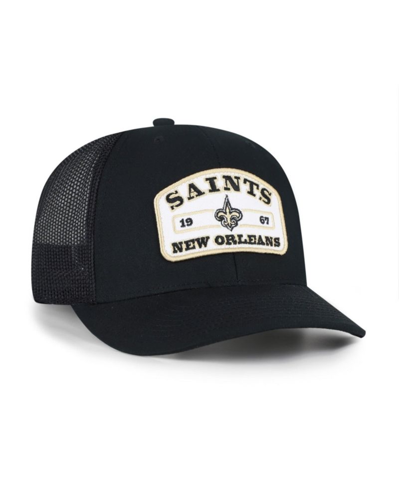 Men's Black New Orleans Saints Roadway Adjustable Trucker Hat
