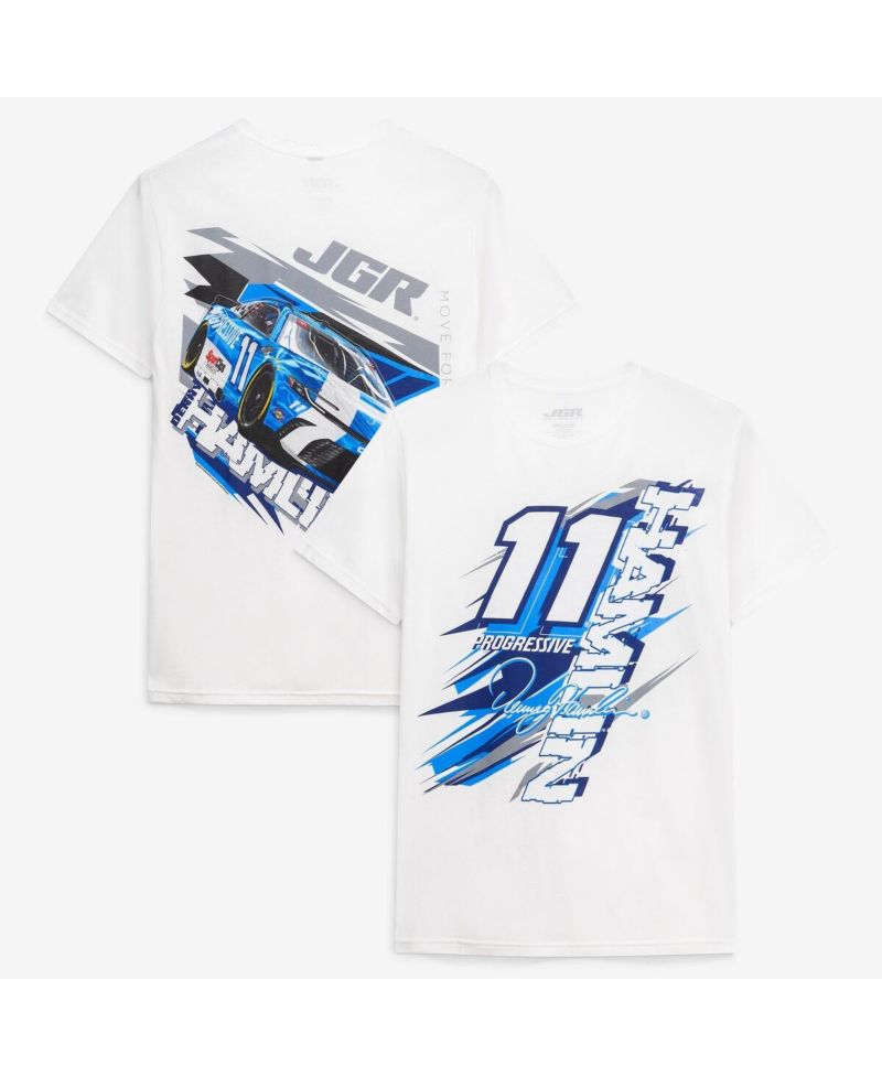 Men's White Denny Hamlin 11 Progressive T-Shirt