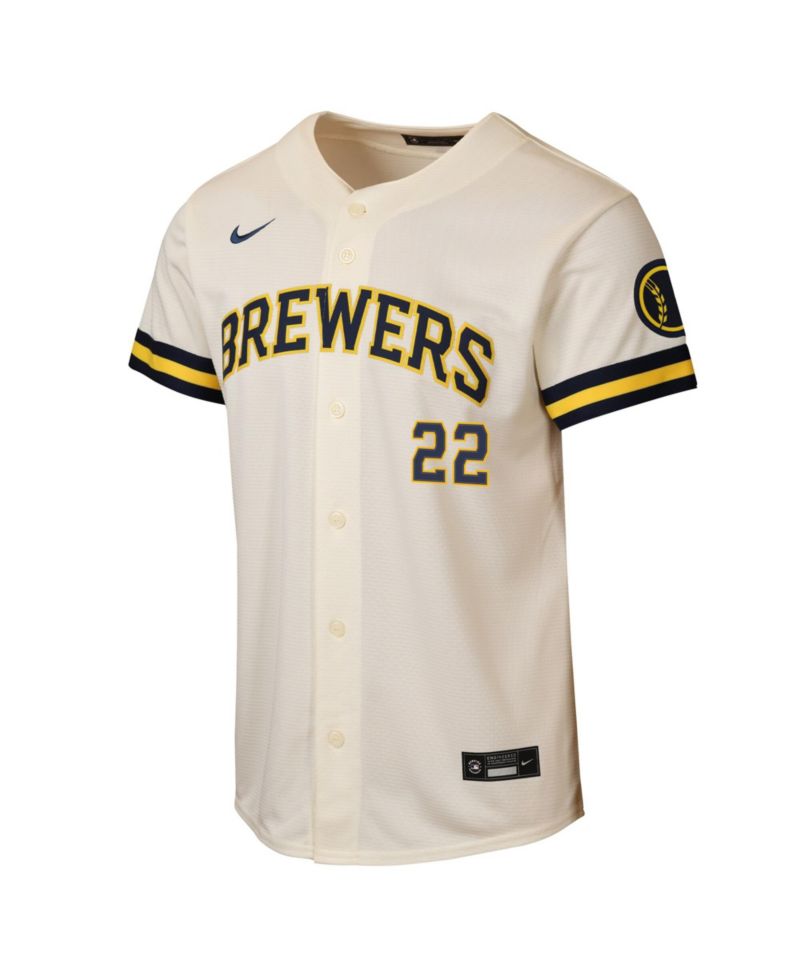 Big Boys and Girls Christian Yelich Cream Milwaukee Brewers Home Stadium Jersey