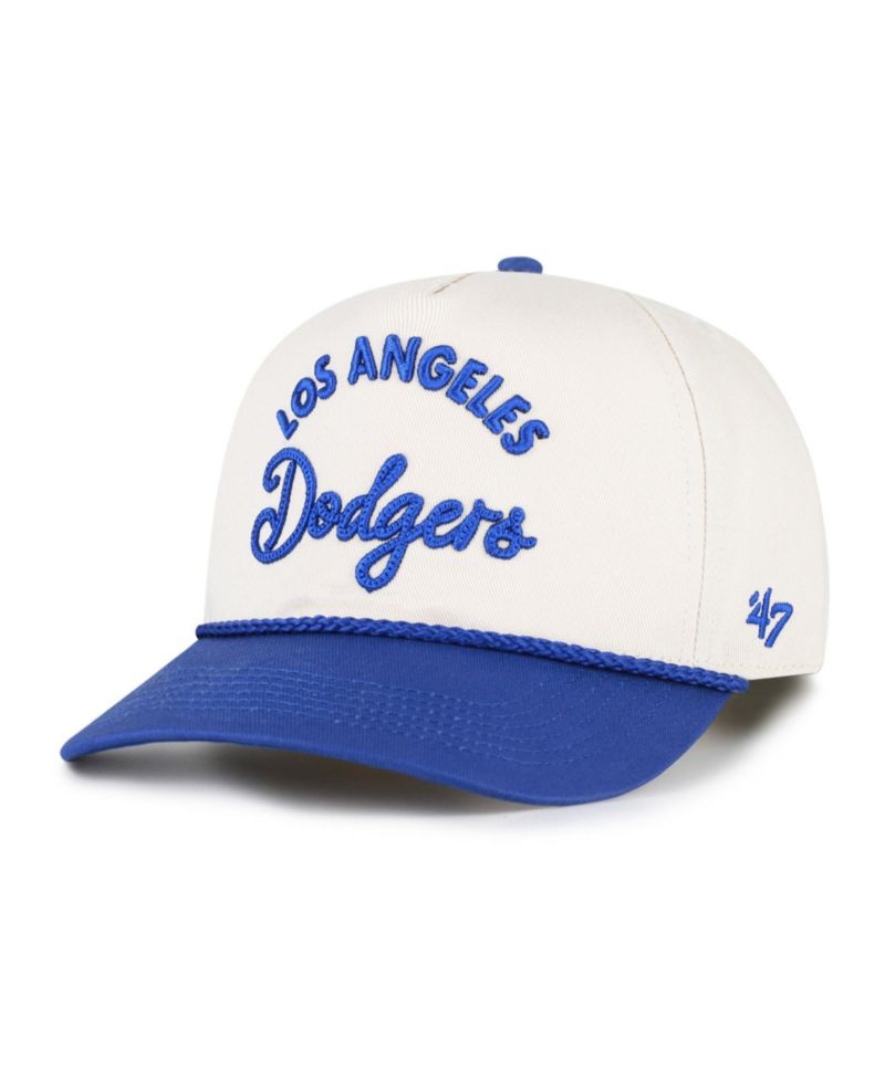 Men's Natural/Royal Los Angeles Dodgers Rope Script Hitch Adjustable Hat
