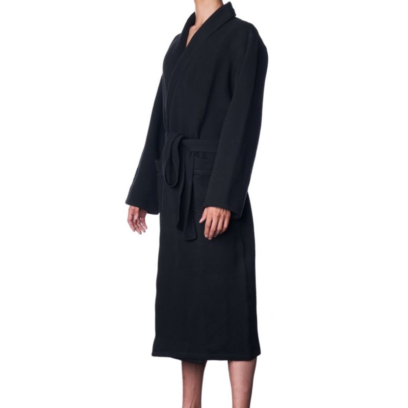 Men's Cotton Blend Shawl Robe Lightweight Kimono Knit Spa Bathrobe