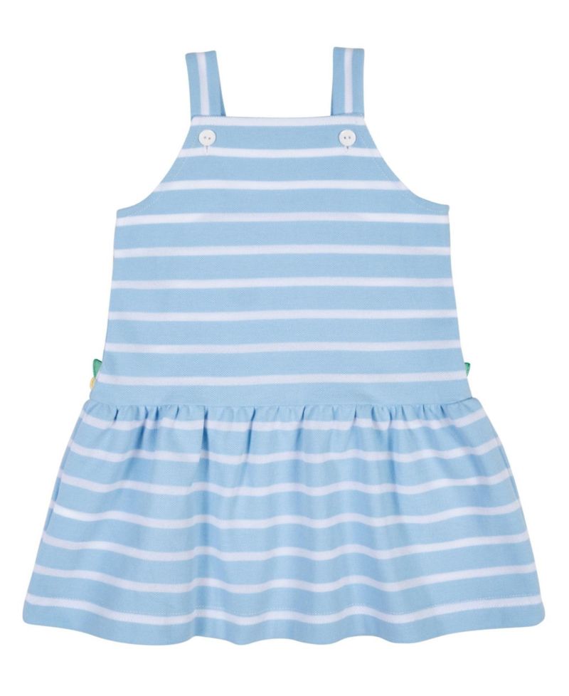 Baby Girl Stripe Knit Dress With Flowers