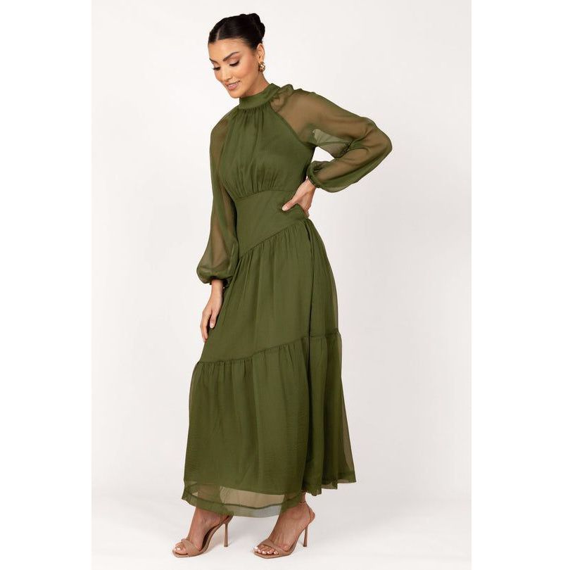 Women's Julip Sheer Long Sleeve Maxi Dress