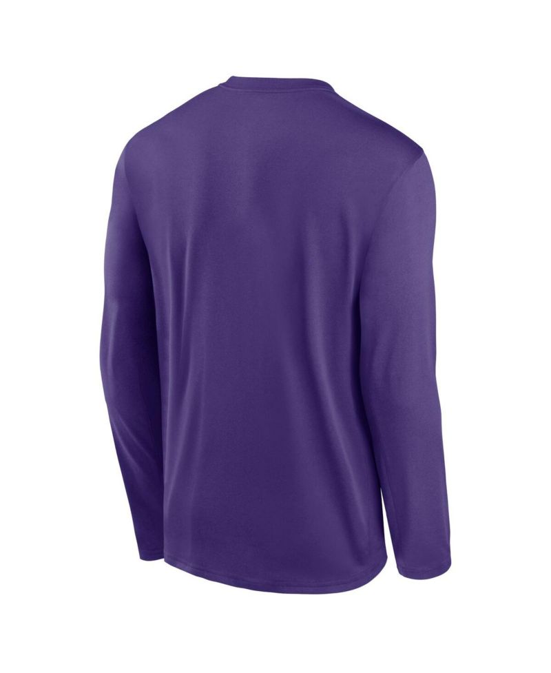 Men's Purple LSU Tigers Primetime Alternate Logo Legend Long Sleeve T-Shirt