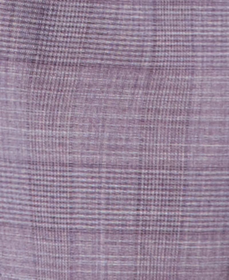 Men's Modern-Fit Wool-Blend Purple Plaid Suit Separates Jacket