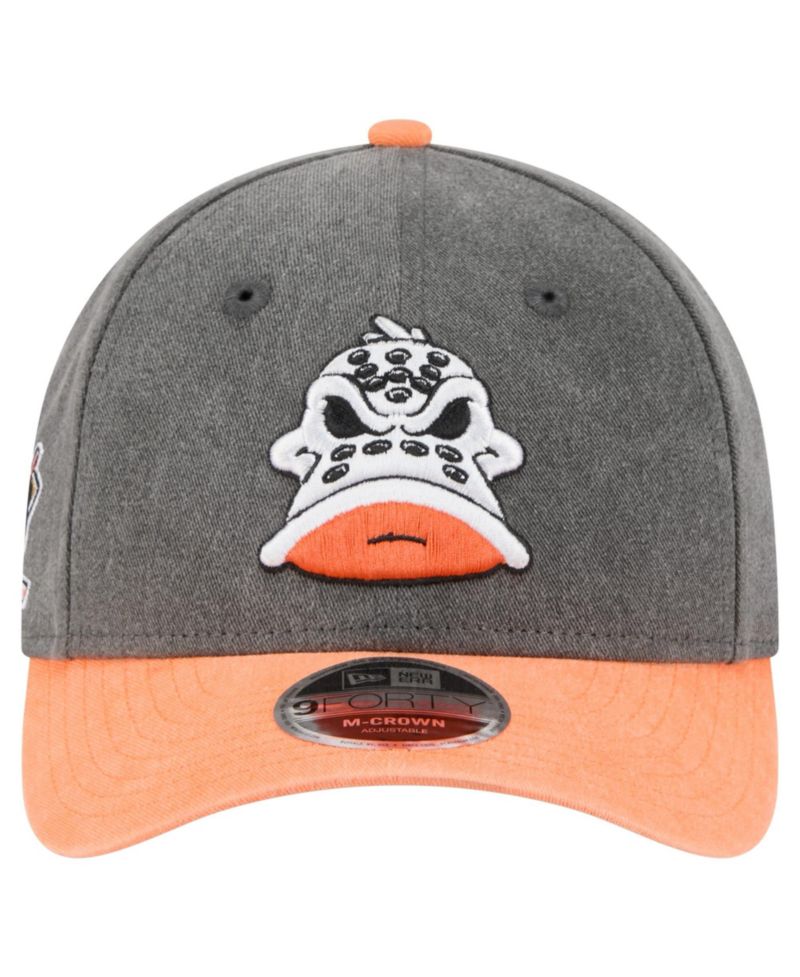 Men's Black/Orange Anaheim Ducks Mascot 2-Tone 9FORTY Adjustable Hat