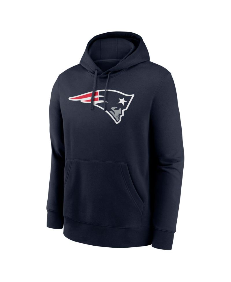Men's Drake Maye Navy New England Patriots Player Name & Number Fleece Hoodie