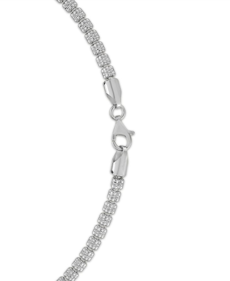 Men's Diamond-Cut Ice Chain Necklace in Sterling Silver, 22"
