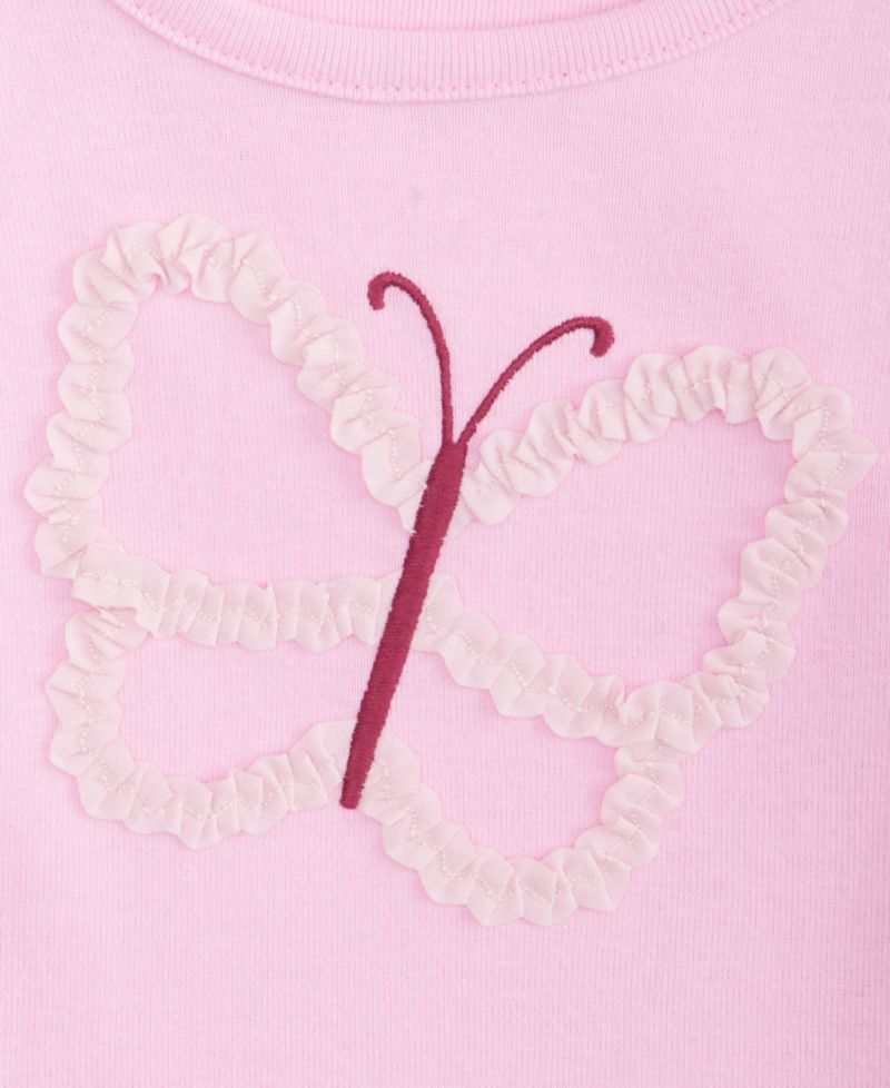 Toddler Girls' 12M-5T Butterfly Elevated Ribbed T-Shirt