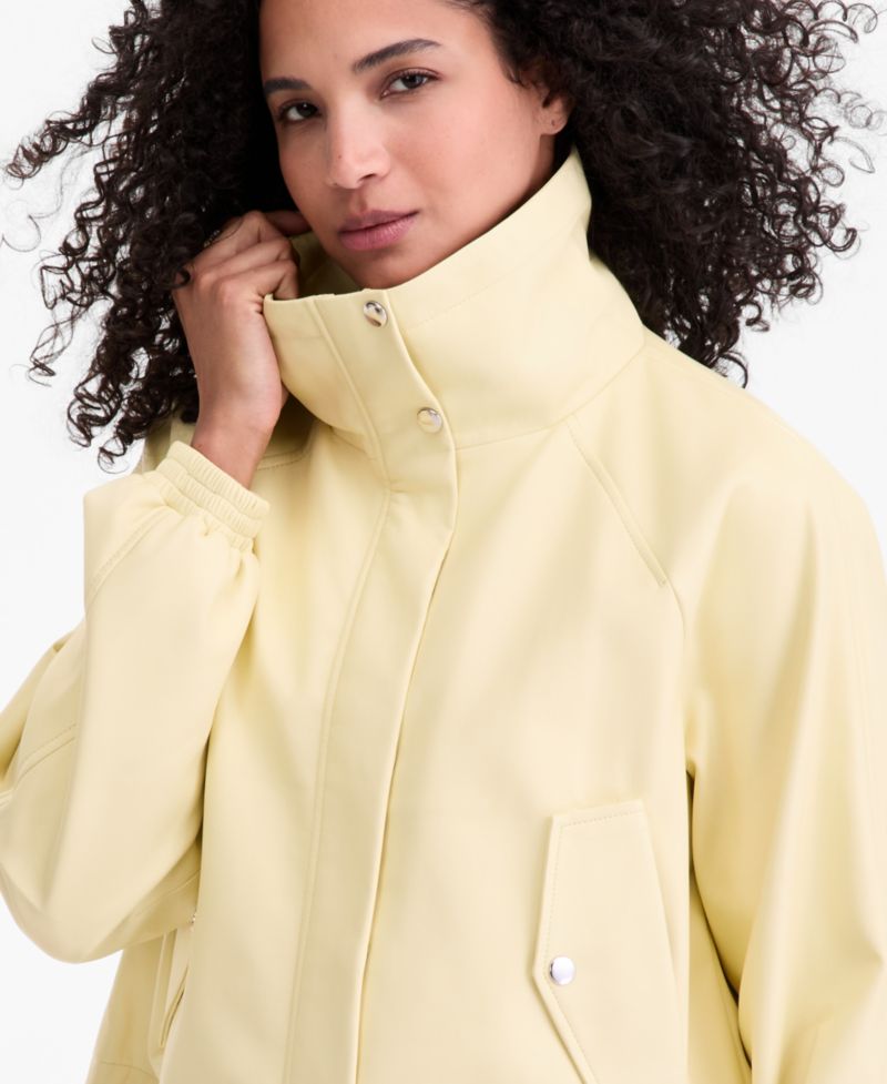 Women's Cropped Faux-Leather Jacket