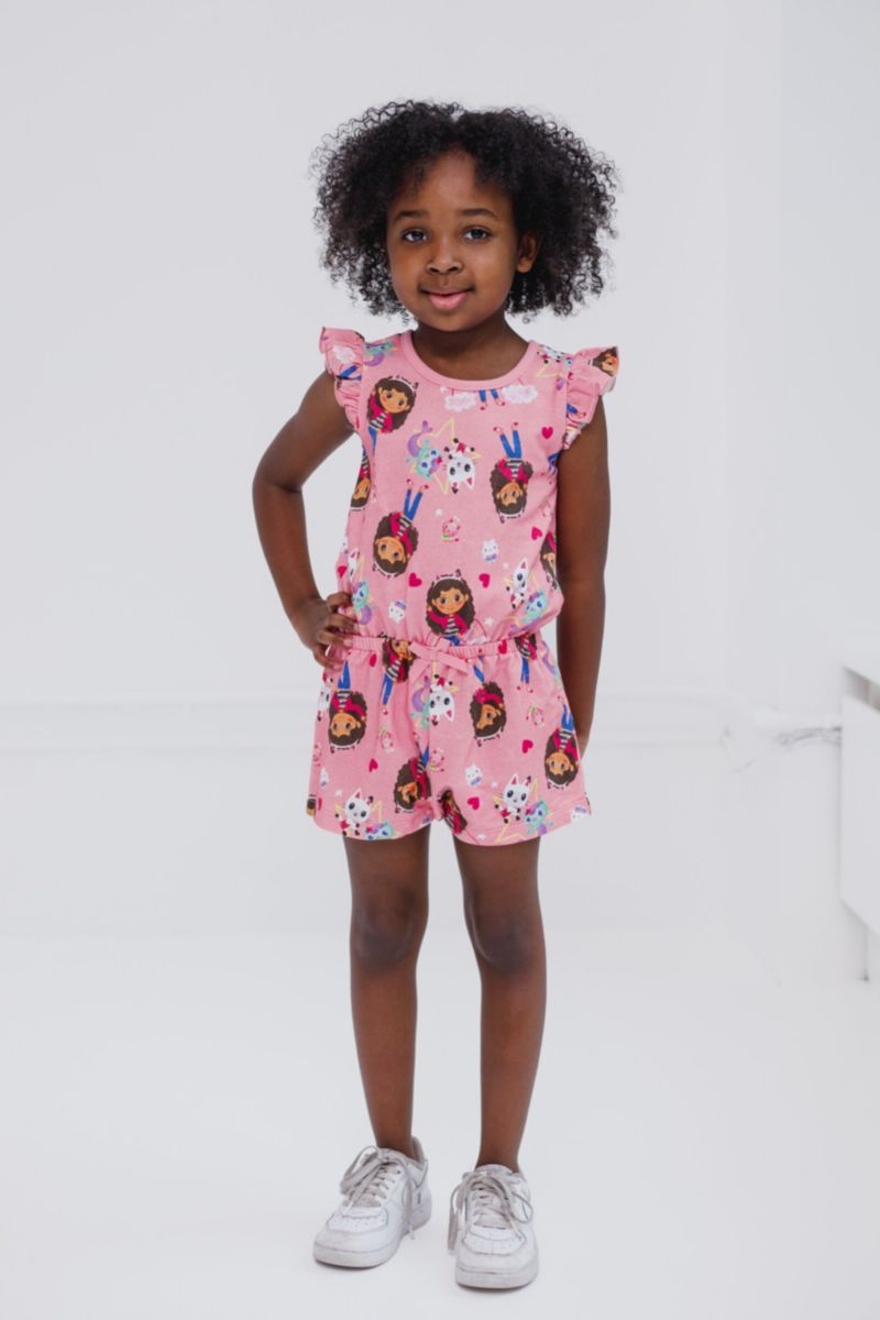 Girls French Terry Sleeveless Romper