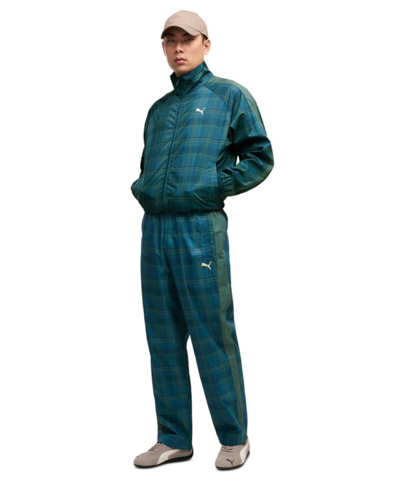 Men's T7 Tartan Relaxed-Fit Casual Pants