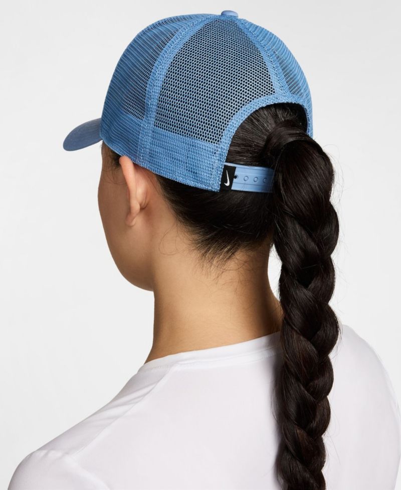 Men's and Women's Light Blue Swoosh Rise Trucker Adjustable Hat