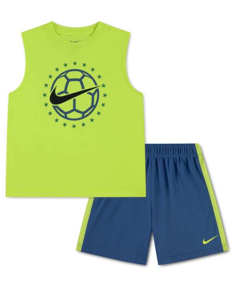 Boys' 2T-7 Goal Mode Tank Top and Shorts, 2-Piece Set