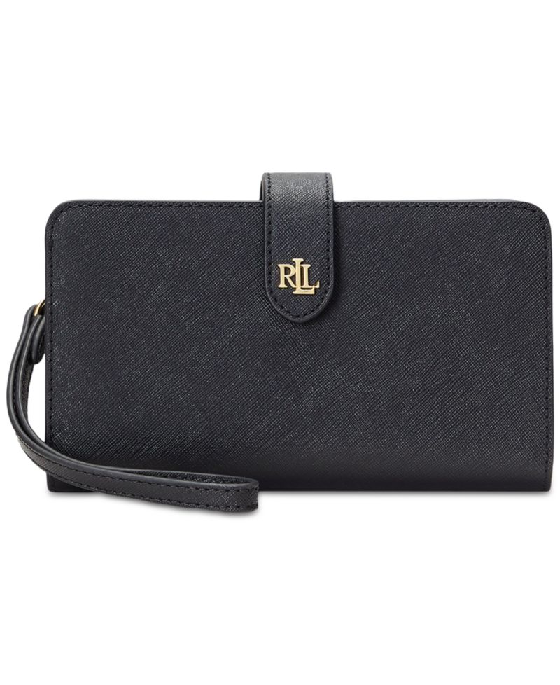 Crosshatch Leather Tech Wristlet